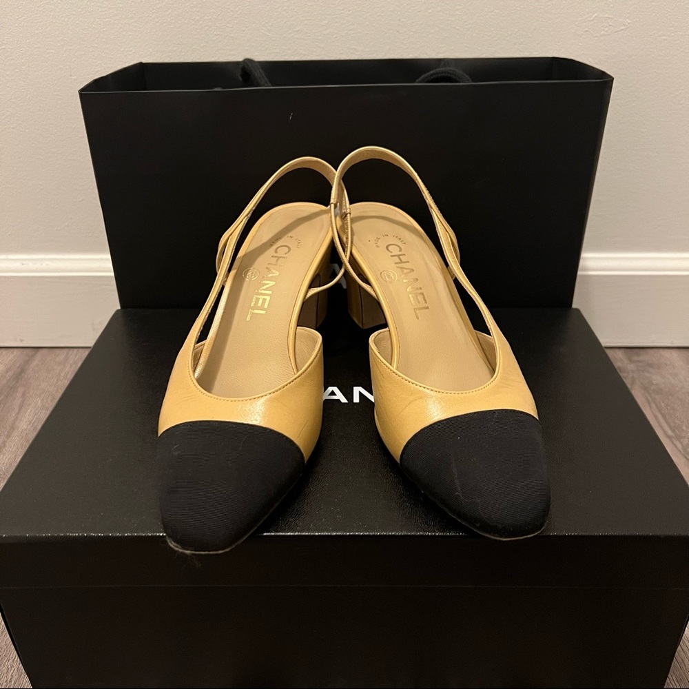 SOLD Chanel Classic Slingback Heels 36